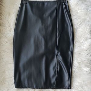 Black Leather Skirt